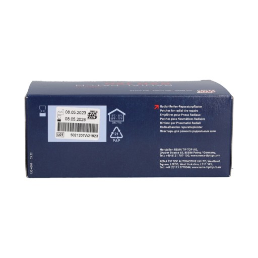 Radiálna vložka do pneumatík TL-120 80x125 mm Tip Top záplaty na opravu vložiek