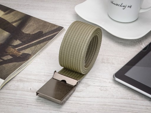 Gracio pánsky KHAKI opasok na NOHAVICE 125cm, TKAN