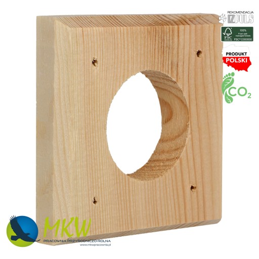 Ochranný kryt na vstup do hniezdnej búdky, kryt model B, priemer MKW 50 mm