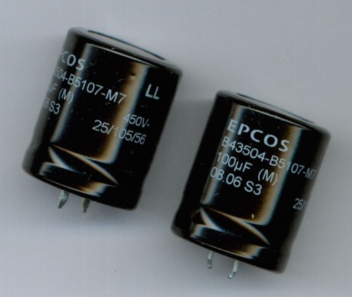100uF 450V 100μF 450V EPCOS (2ks) ELEKTROLYTICKÝ KONDENZÁTOR