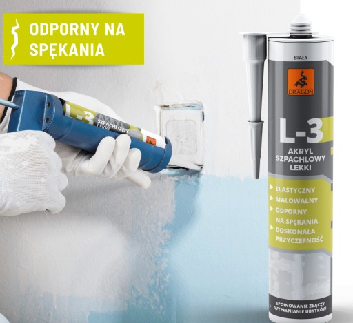Svetlý akrylový tmel 280 ml DRAGON