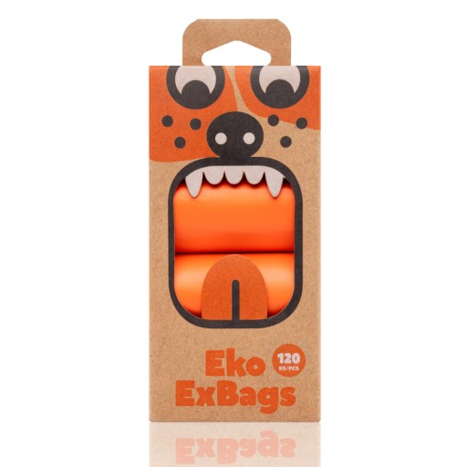 EXBAGS Biologicky rozložiteľné vrecká na exkrementy 60 ks.