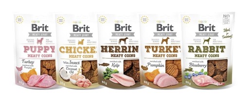 Brit Meaty Jerky Meaty Coins Králik 80g Maltézsky