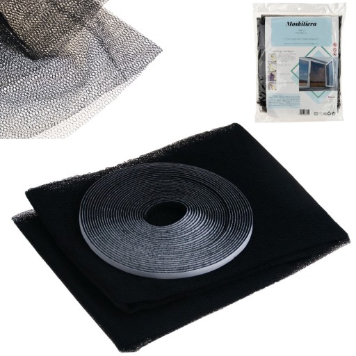 SIEŤKA PROTI HMYZU NA OKENNOM 150x150 + VELCRO ČIERNY PROTI HMYZU A KOMÁROM