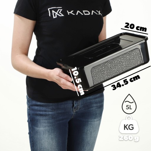 PLASTOVÝ ORGANIZÁTOR NÁDOBA 5L KRABIČKA NA HRAČKY S VEČKOM ČIERNA