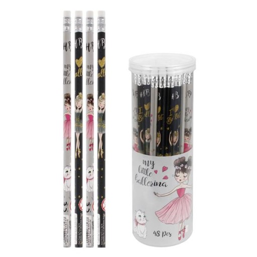ceruzka s gumou HB BALLERINA STARPAK 490966 GREY