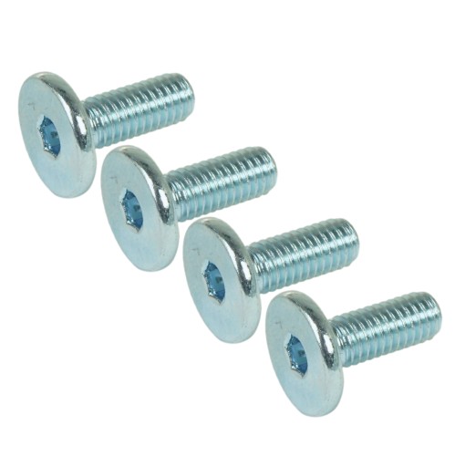 100x metrická skrutka M6 x 16 mm biela pozinkovaná s hlavou valca, nábytková skrutka