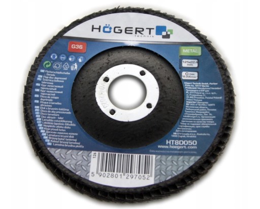 Lamelový kotúčový brúsny kotúč 125x22,4 G100 Hoegert HT8D054