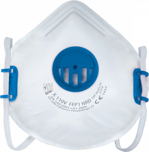 POLOMASKA OCHRANNÁ Maska FFP1 s ventilom P1, domáci