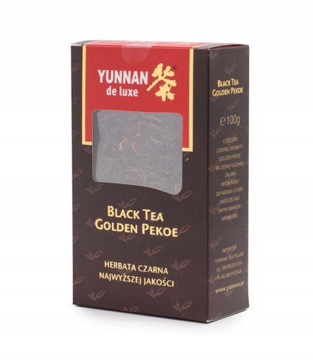 YUNNAN čierny listový čaj DE LUXE GOLDEN PEKOE LB101 100G