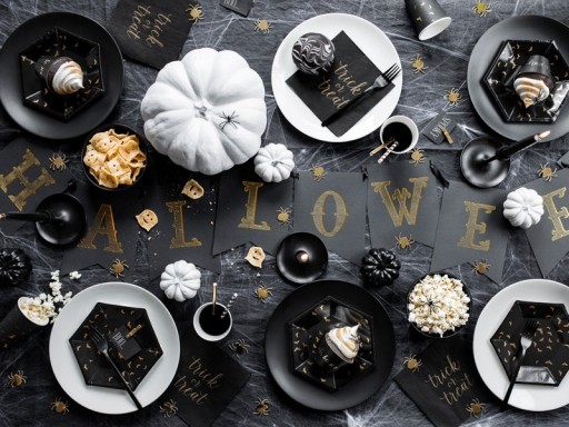 Halloweenska bannerová girlanda - čierna, 20 x 175 cm