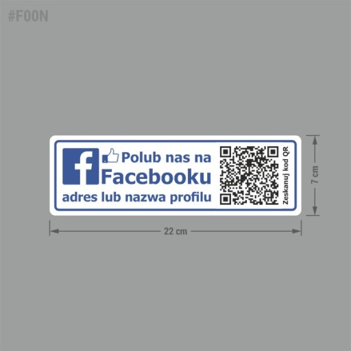 Lajkujte nás na Facebooku QR - nálepka 7x22