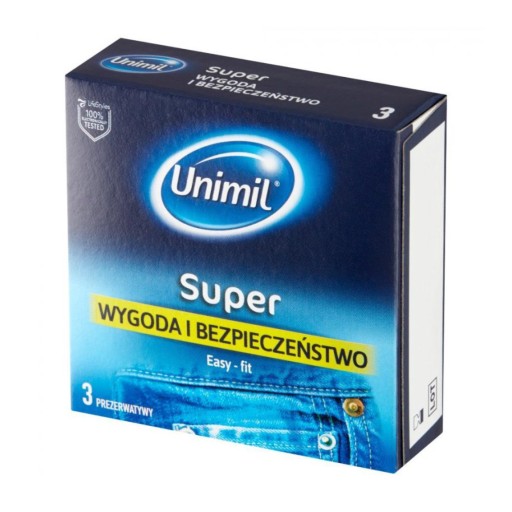 UNIMIL Super EASY-FIT Classic kondómy, 3 kusy