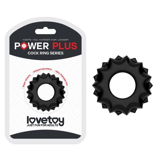 Lovetoy Power Plus krúžok na penis čierny priemer