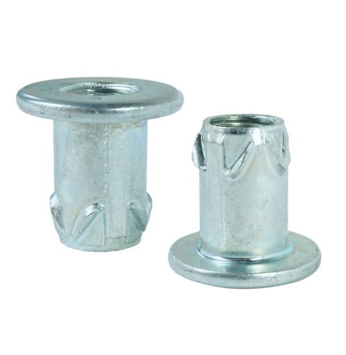 10x zásuvka M8 x 16mm s golierom, tepaná nábytková vložka do dreva, nožičky