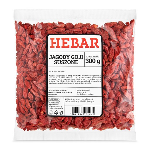 GOJI BERRIES 300 G HEBAR SUPERFOOD