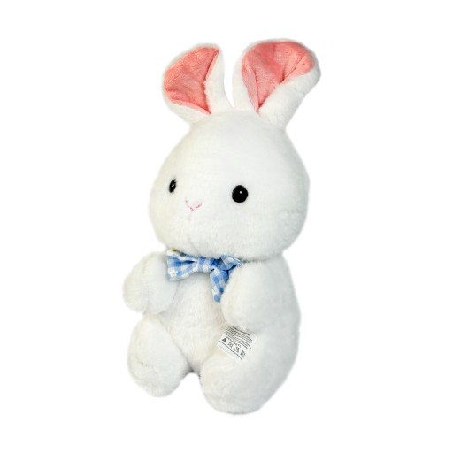 ZAJAČIK MASKOT BIELY PLYŠOVÝ HRAČKA S MOTÝLIKOM 23 cm