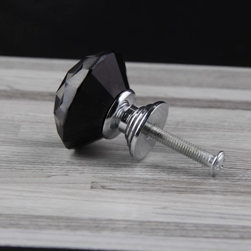 ČIERNY KRIŠTÁĽOVÝ NÁBYTOK 30mm DIAMANTOVÁ KRIŠTÁĽOVÁ KRÚŠŤATKA