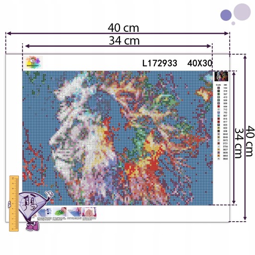 DIAMANTOVÁ VÝŠIVKA Diamantová maľba Diamantová mozaika 5d pre deti Lion