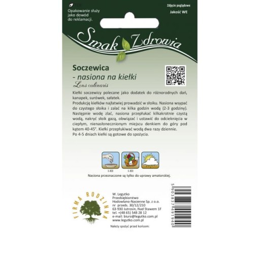 Semená na klíčky - Legutko šošovica 30g