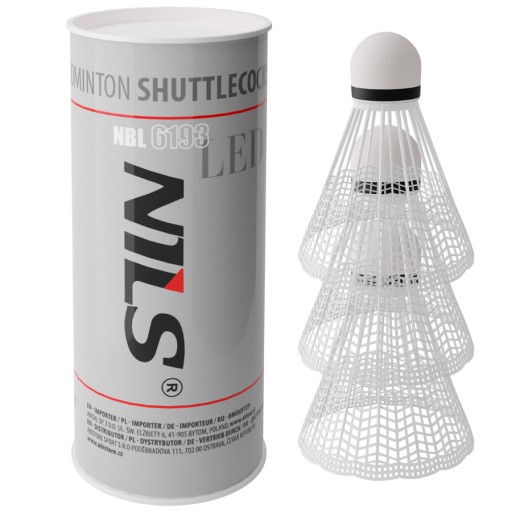 NILS NBL6193 NYLONOVÉ LED ŽALÚZIE 3 KS SADA LED BADMINTONOVÝCH ŽALÚZIÍ