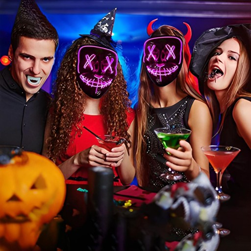 SVIETIACA HALLOWEENSKÁ MASKA LED PARTY ACTA SQUID OSVETLENIE