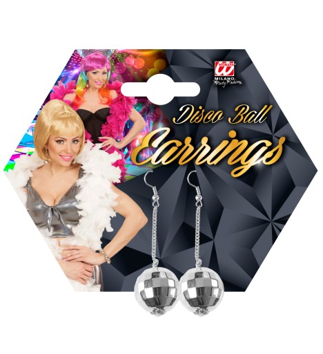 Závesné náušnice Disco Ball 80. 90. roky Disco Ball Maškarný karneval