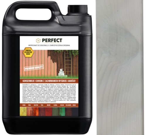 PERFECT WOOD tónovacia impregnácia dreva 1 L BIELE 12 m2