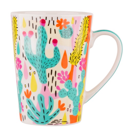 Darčekový hrnček LATTE hrnček na kávu Cacti 450ml
