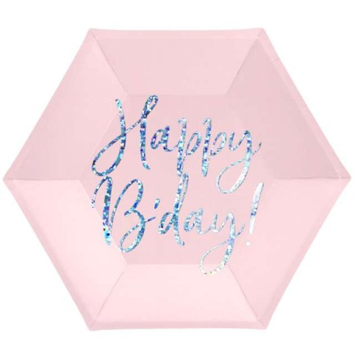 Happy Bday taniere PINK LIGHT BIRTHDAY 6 ks