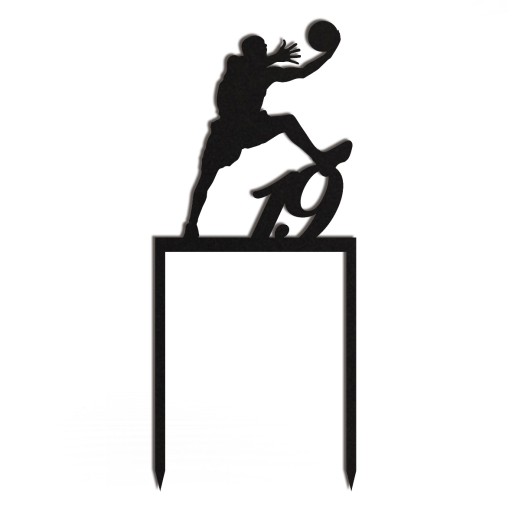 čierny basketbalový topper s 3 číslicami