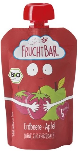 FRUCHTBAR JAHODA JABLKO MUSSE 100g 6m+