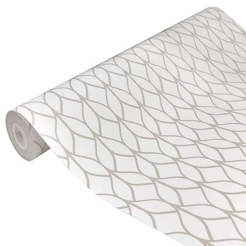 45 cm Biela a béžová dekoratívna nábytková dyha