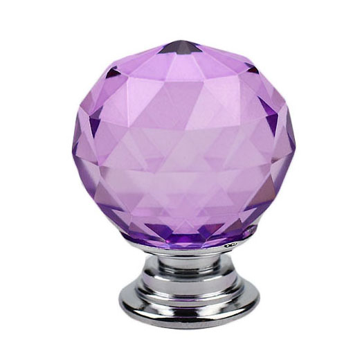 KRIŠTÁĽOVÝ NÁBYTOK Úchytka 30mm FIALOVÝ CRYSTAL glamour