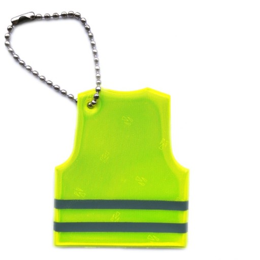 Reflexná kľúčenka pre deti VEST, žltá