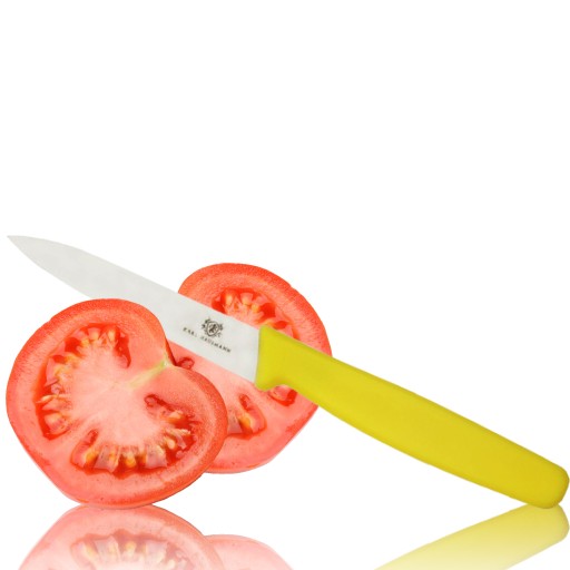 KUCHYŇSKÝ KUCHYŇSKÝ NÔŽ UNIVERZÁLNY KUCHYŇSKÝ ŽLTÝ 10CM NA ŠKRABENIE ZEMIAKOV