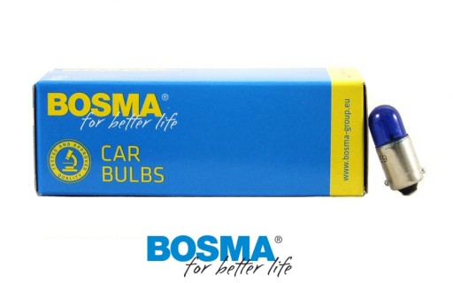 BOSMA 12V 4W žiarovka BA9s, Modrá