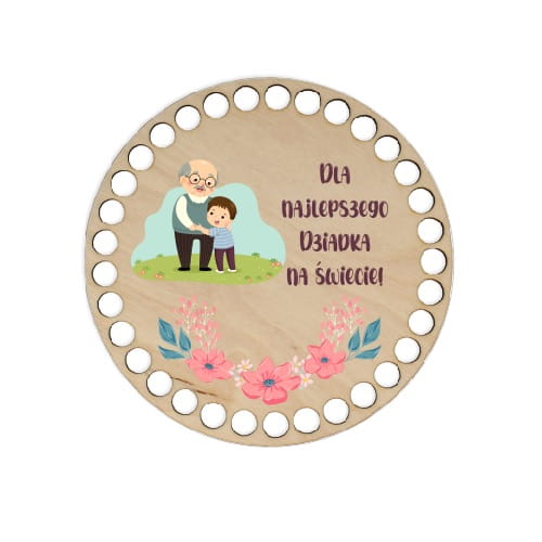 BSZ681-UV Podstavec košíka - potlač, kruh 15 cm - Den