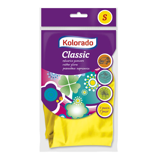 Colorado – Gumové rukavice do domácnosti, žlté – S
