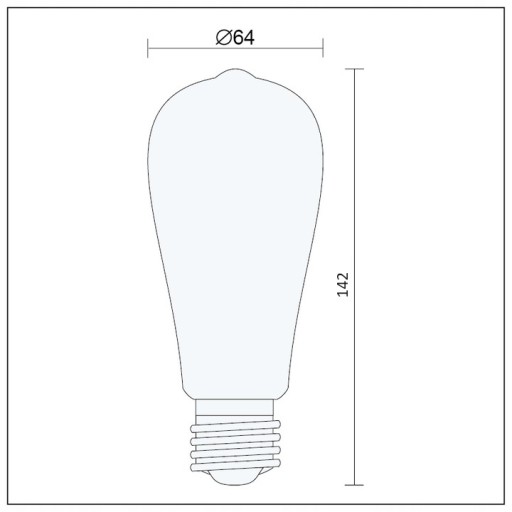 LED ŽIAROVKA ST64 12W E27 FILAMENT EDISON RETRO DEKORATÍVNA 4000K