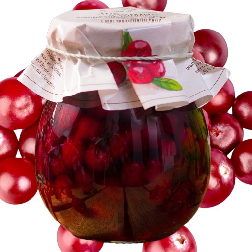 BRUSINKY KYSLENÉ OVOCIE V SLADKOM SIRUPOVOM SIROPE 270g Ogródek Dziadunia