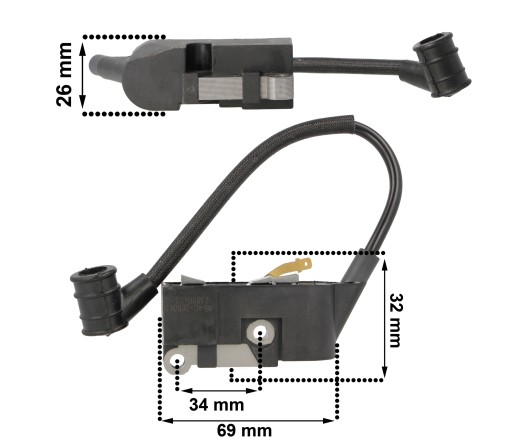 Zapaľovacia cievka magneto modul zapaľovacia sviečka pre benzínovú motorovú pílu 4500 5200