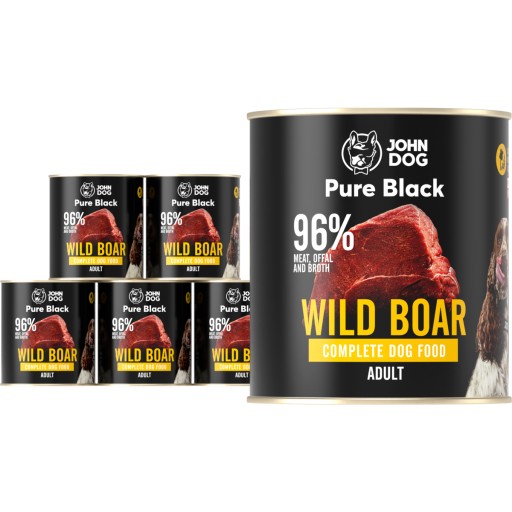 John Dog Pure Black Dzik mokré krmivo 800g