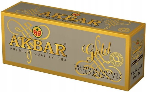 Akbar PREMIUM Zlatý čierny čaj 25 vrecúšok