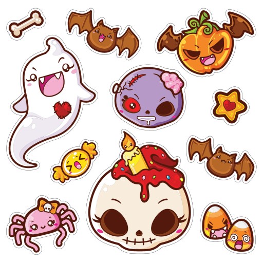 HALLOWEENSKÉ NÁLEPKY NA OKNÁ Dekorácia Mix3 11 ks