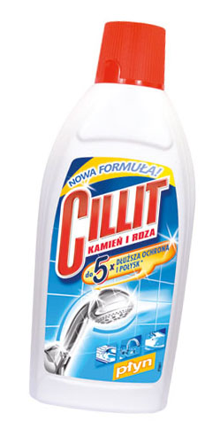 Silný CILLIT Tekutý prípravok na hrdzu a vodný kameň do kúpeľní a usadenín Efektívny 450 ml
