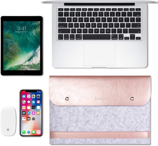 PLSTENÉ PUZDRO NA LAPTOP, RUŽOVÉ ZLATO, 13'