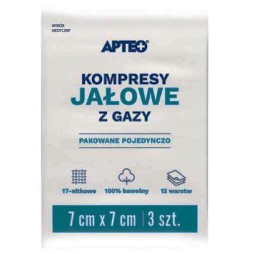 APTEO CARE Sterilné gázové obklady 7x7cm, 3 kusy