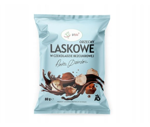 LÍSKOVÉ ORIEŠKY V ČOKOLÁDE BEZ CUKRU 80G