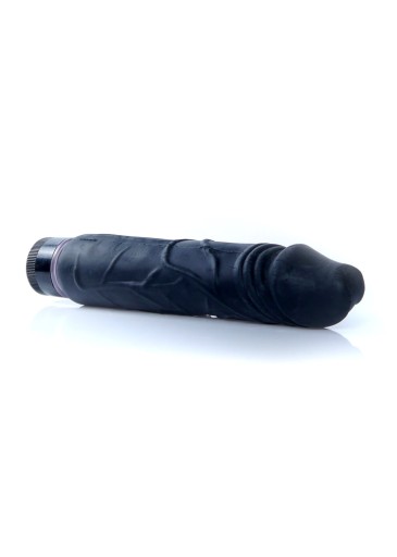 ČIERNY CYBER KOŽENÝ VIBRÁTOR, PRÍRODNÝ PENIS
